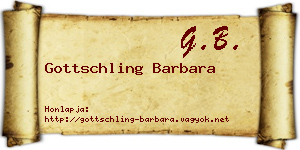 Gottschling Barbara névjegykártya
